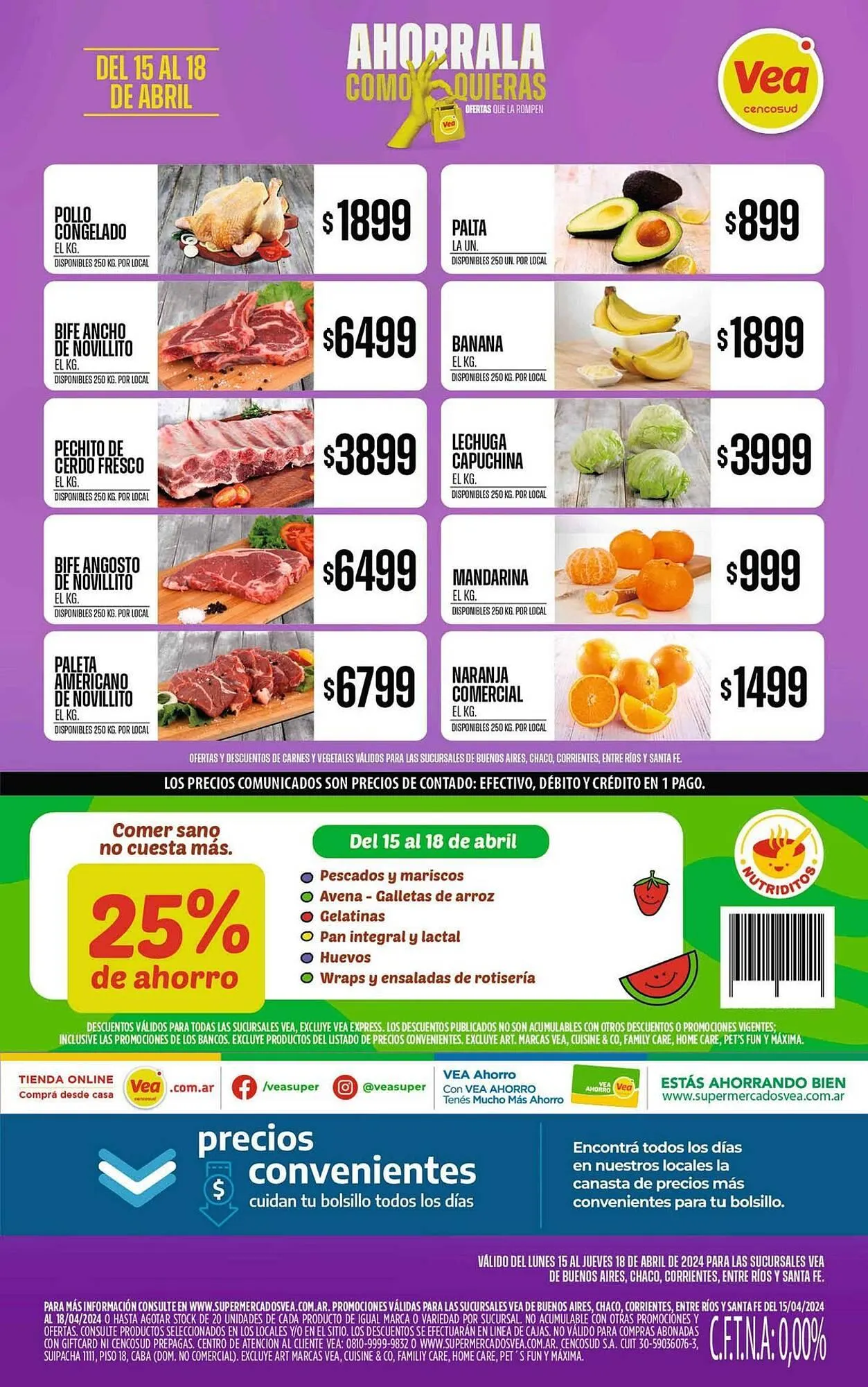 Ofertas de Catálogo Supermercados Vea 16 de abril al 18 de abril 2024 - Página 1 del catálogo