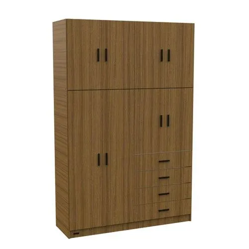 Placard ropero 8 puertas 4 cajones con baulera dakar avellana Mosconi