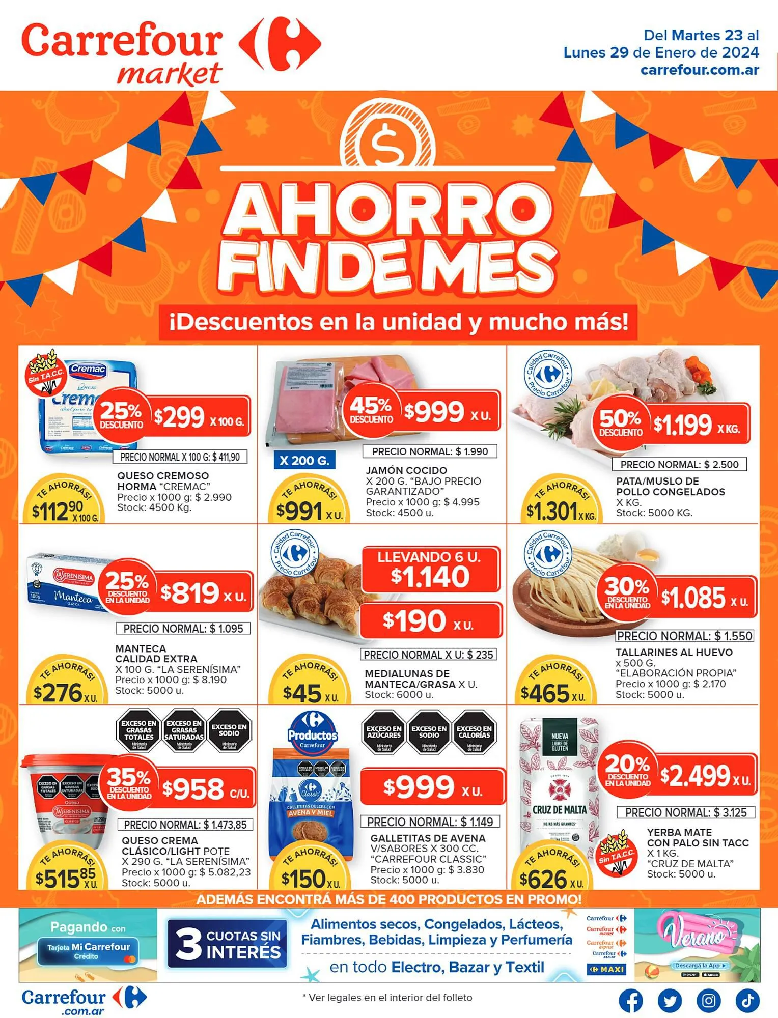 Ofertas de Catálogo Carrefour Market 23 de enero al 29 de enero 2024 - Página 1 del catálogo