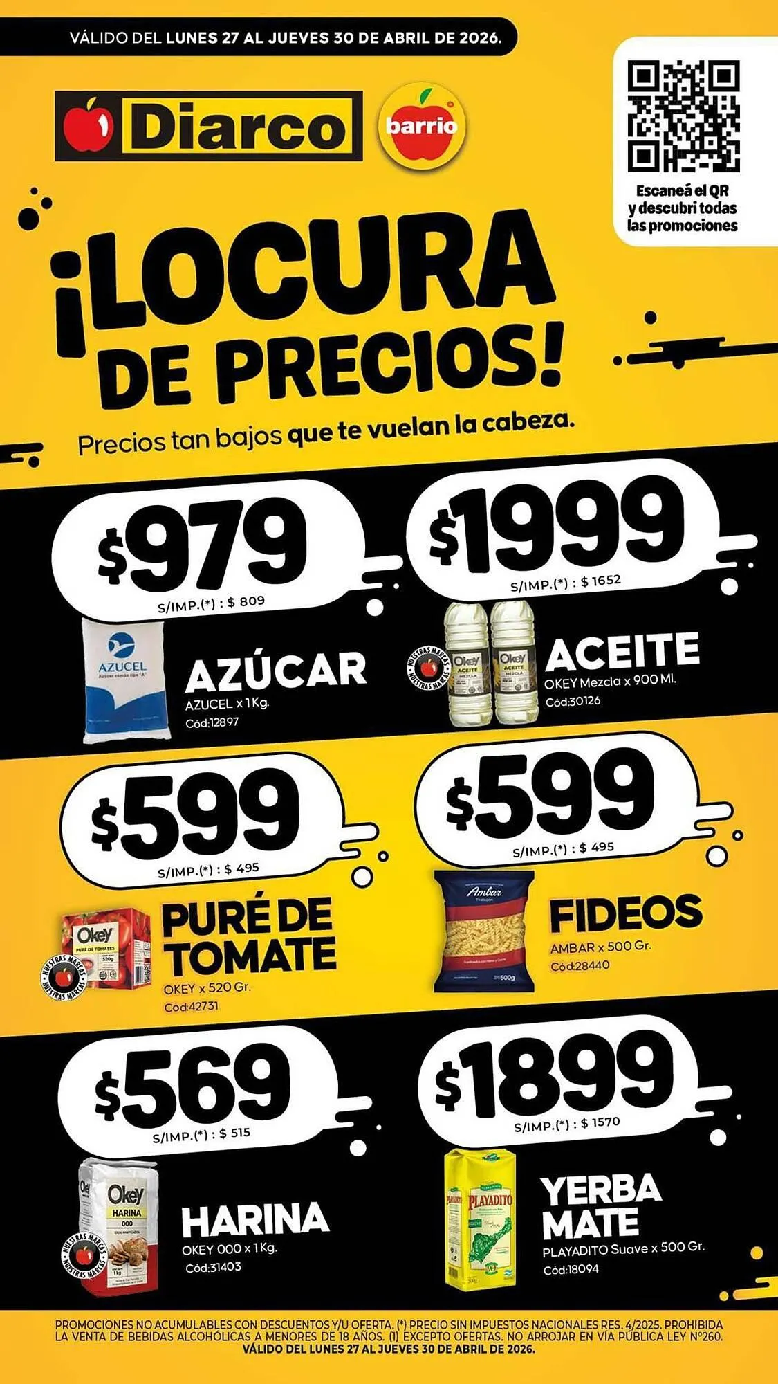 Ofertas de Catálogo Diarco 27 de abril al 30 de abril 2026 - Página 1 del catálogo