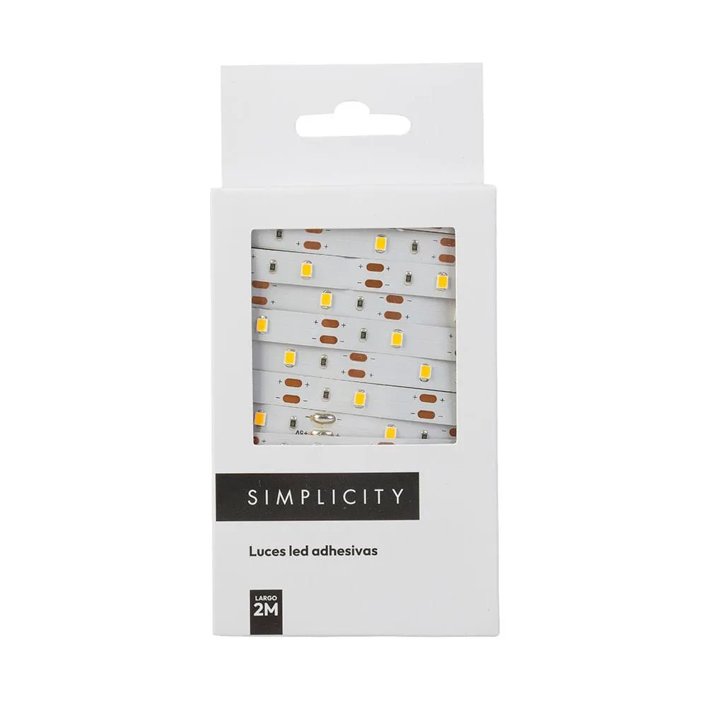 Luces Led Simplicity Adhesiva Cálida