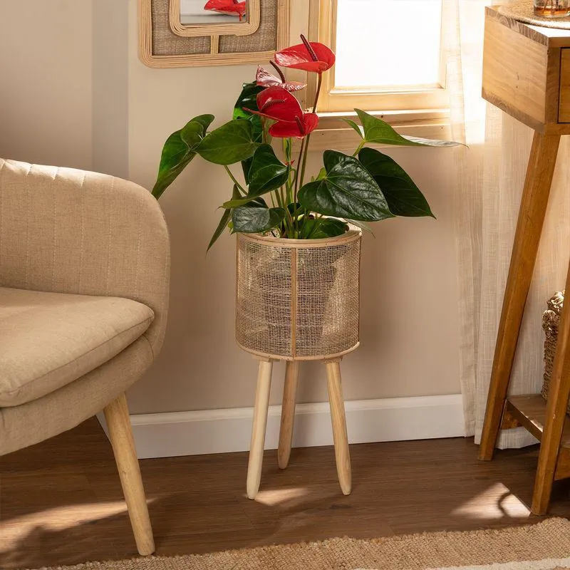 Porta Maceta con Pie Lino