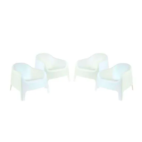 Set de 4 sillones skarpo blanco 71x73 cm Garden Life