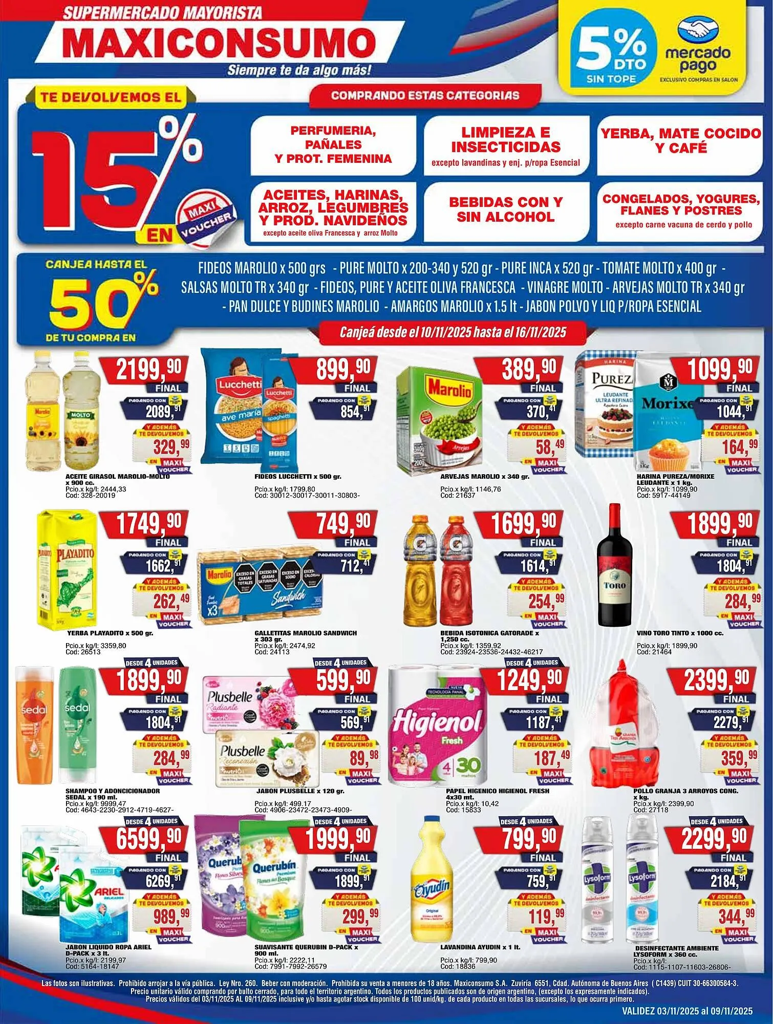 Ofertas de Revista Maxiconsumo 3 de noviembre al 9 de noviembre 2025 - Página 1 del catálogo