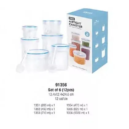 Set contenedores hermeticos x 6 unidades