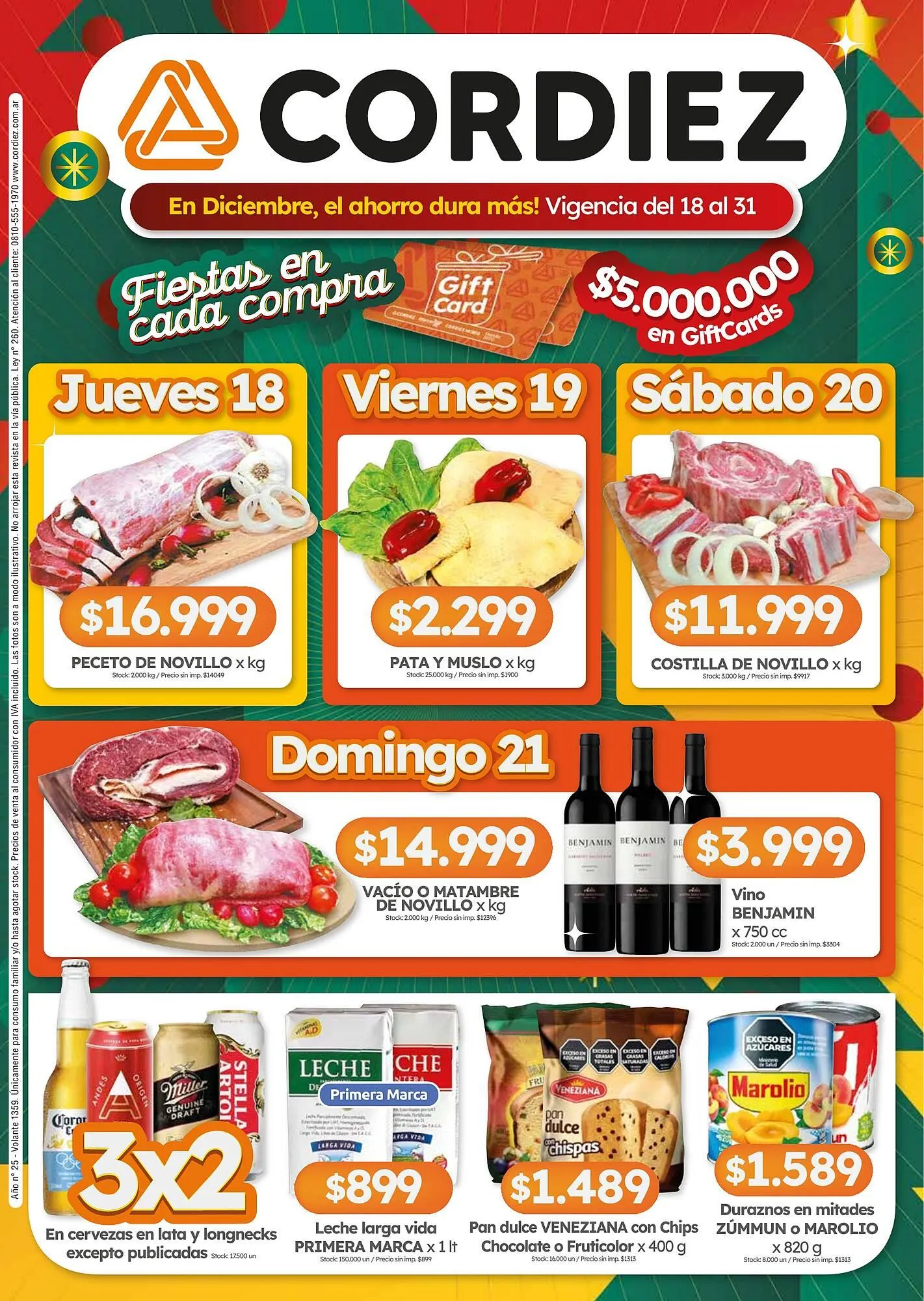 Ofertas de Folleto Cordiez 18 de diciembre al 31 de diciembre 2025 - Página 1 del catálogo