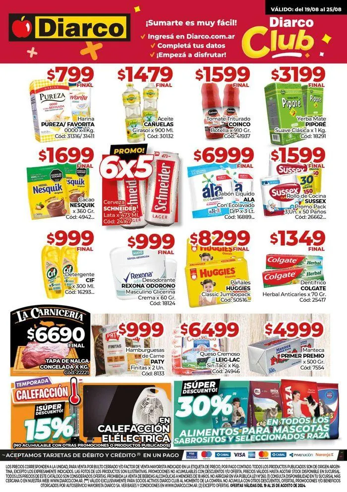 Ofertas de Diarco Ofertas Sur 19 de agosto al 25 de agosto 2024 - Página 1 del catálogo