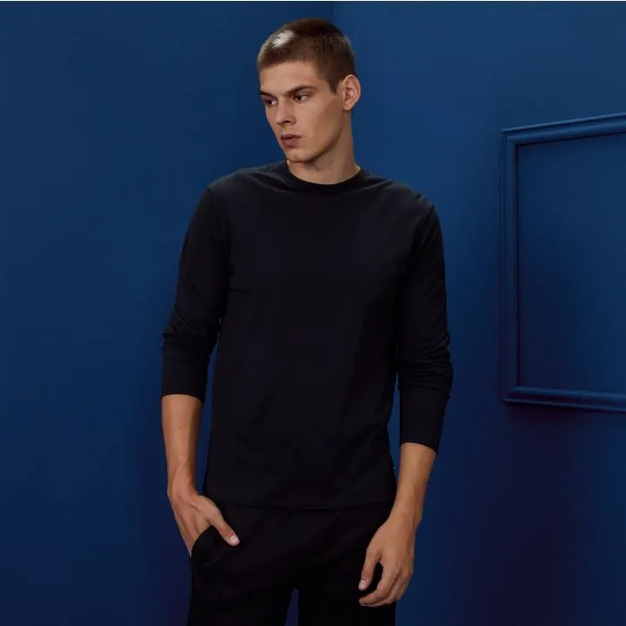 REMERA BASICA U MANGA LARGA