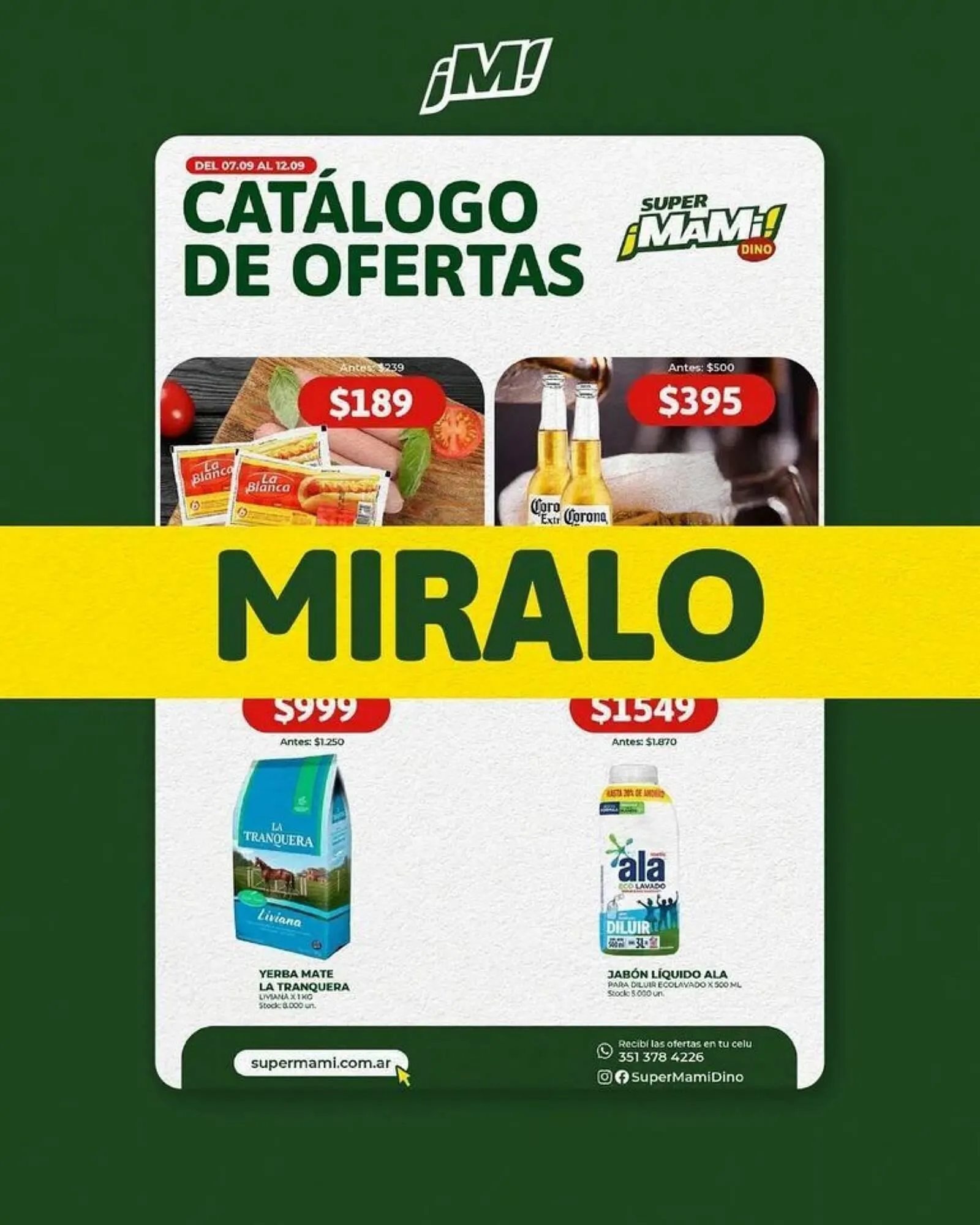 Ofertas de Catálogo Super MAMI 6 de septiembre al 12 de septiembre 2023 - Página 1 del catálogo