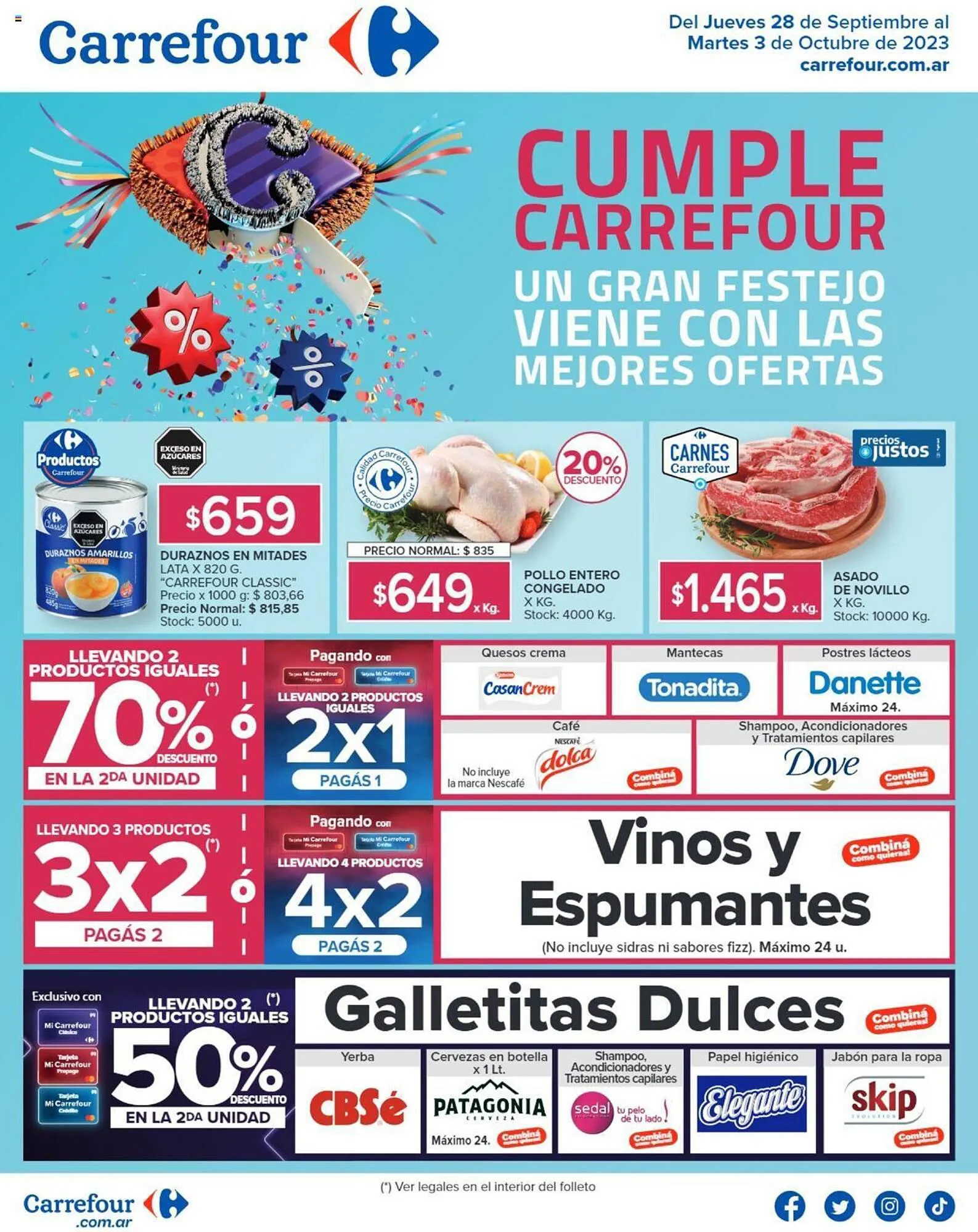 Ofertas de Catálogo Carrefour 28 de septiembre al 3 de octubre 2023 - Página 1 del catálogo