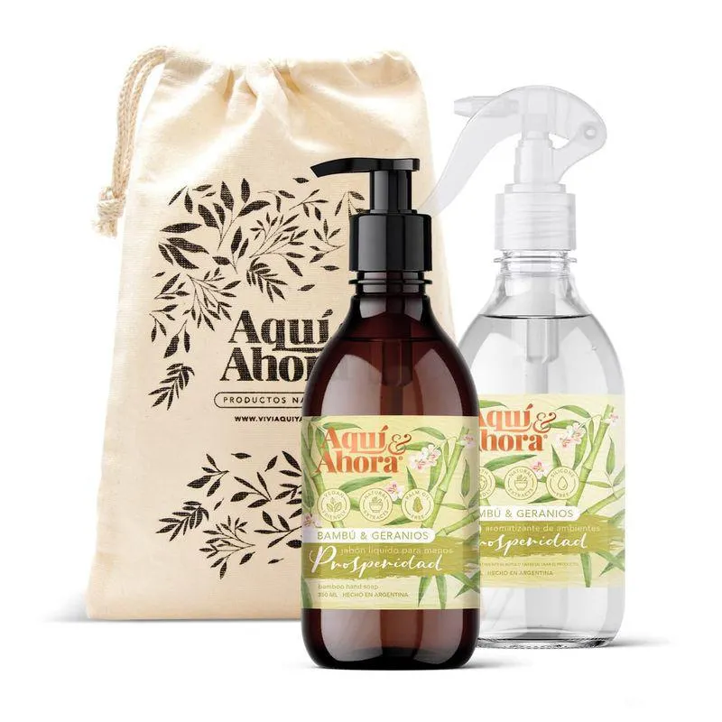 Set Prosperidad Hogar Bamboo & Geranios