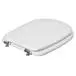Tapa y asiento para inodoro rectangular de MDF blanco