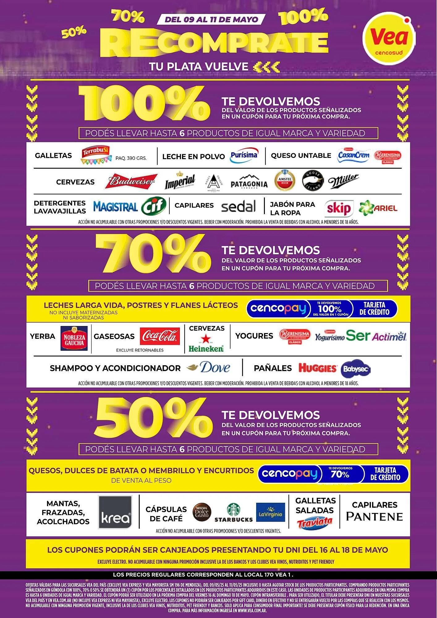 Ofertas de Catálogo Supermercados Vea 9 de mayo al 11 de mayo 2025 - Página 1 del catálogo