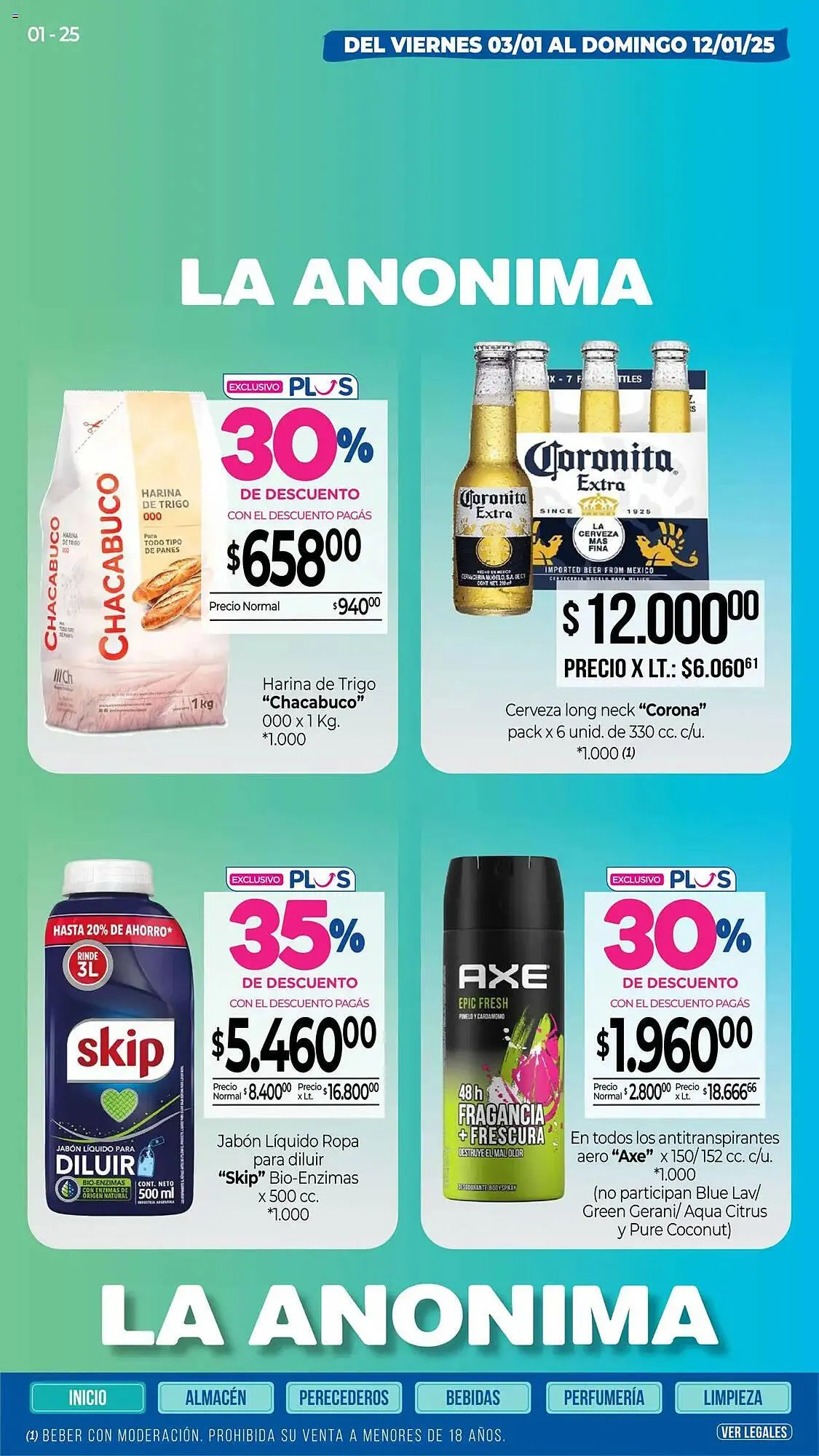 Ofertas de Catálogo La Anonima 3 de enero al 12 de enero 2025 - Página 1 del catálogo