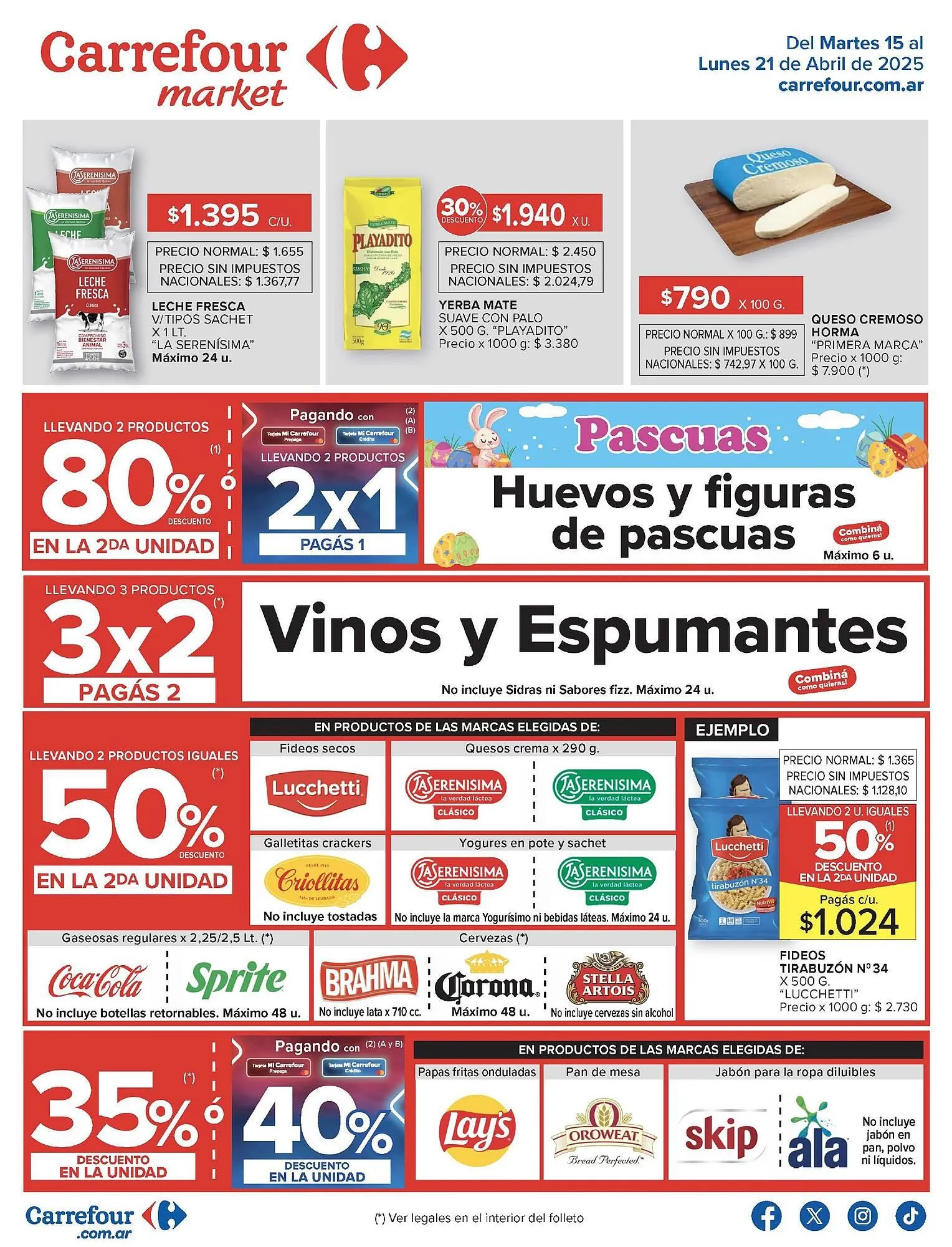Ofertas de Catálogo Carrefour Market 15 de abril al 21 de abril 2025 - Página 1 del catálogo
