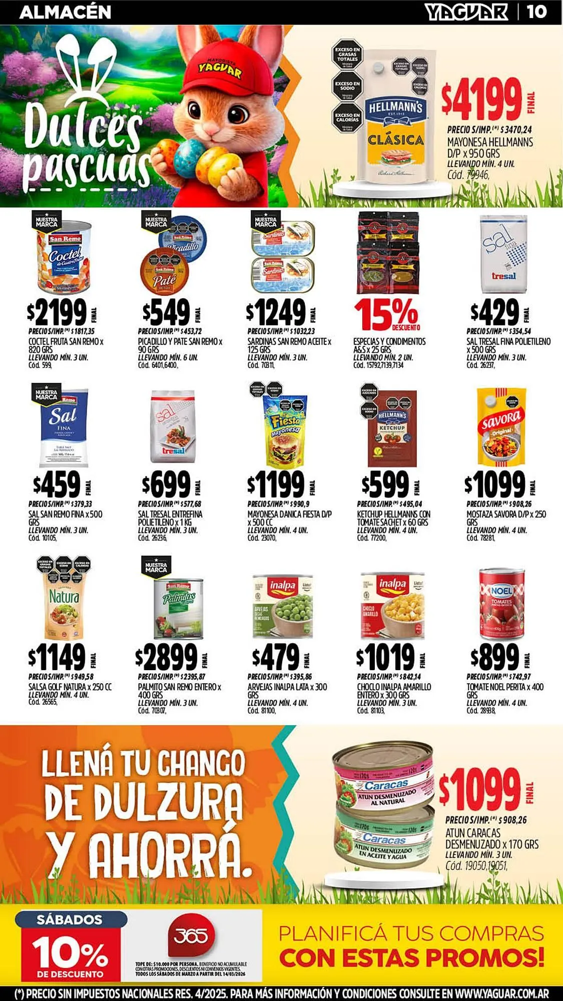 Ofertas de Catálogo Supermercados Yaguar 16 de marzo al 30 de marzo 2026 - Página 10 del catálogo