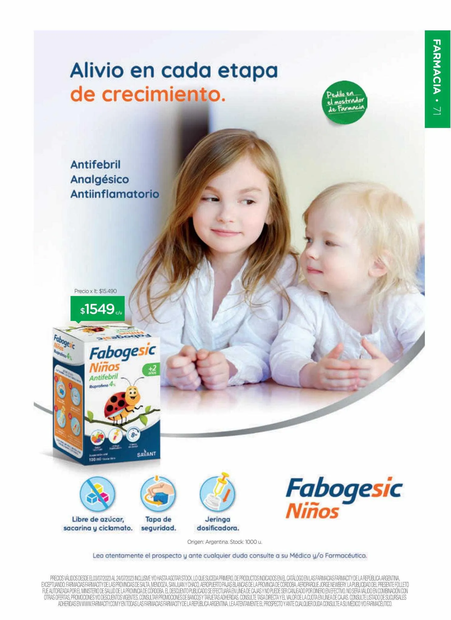 Ofertas de Catálogo Farmacity 7 de julio al 25 de julio 2023 - Página 70 del catálogo