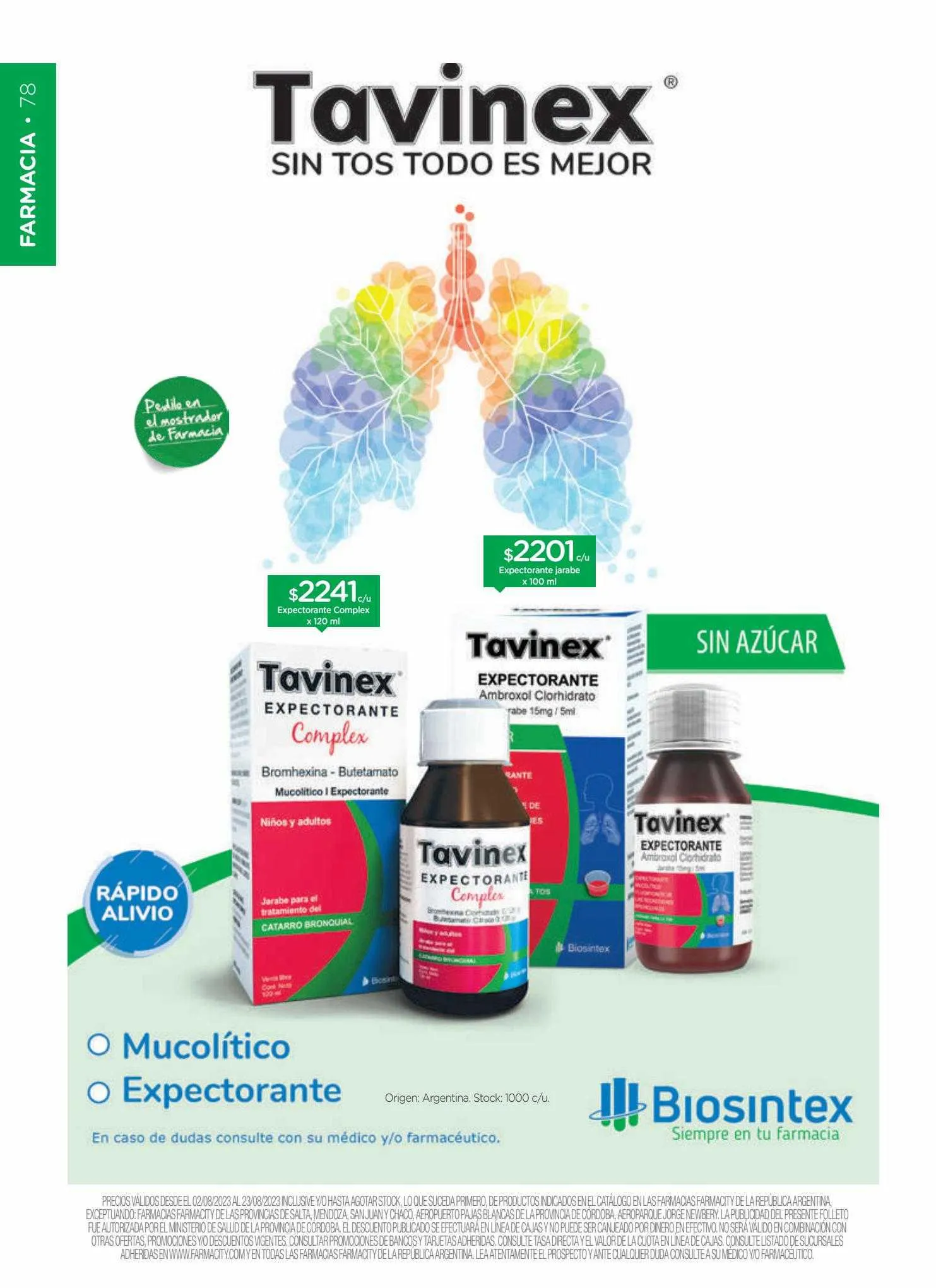 Ofertas de Catálogo Farmacity 1 de junio al 30 de septiembre 2023 - Página 78 del catálogo