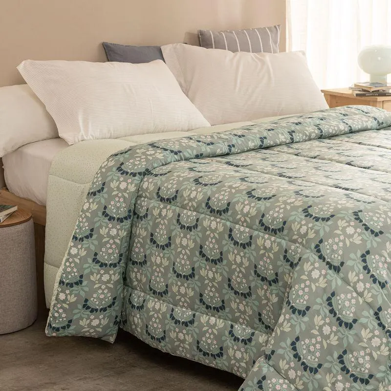 Acolchado Queen Size Reversible Trama Ramo