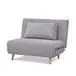 Futón Prague 2 cuerpos 1 plaza y media gris