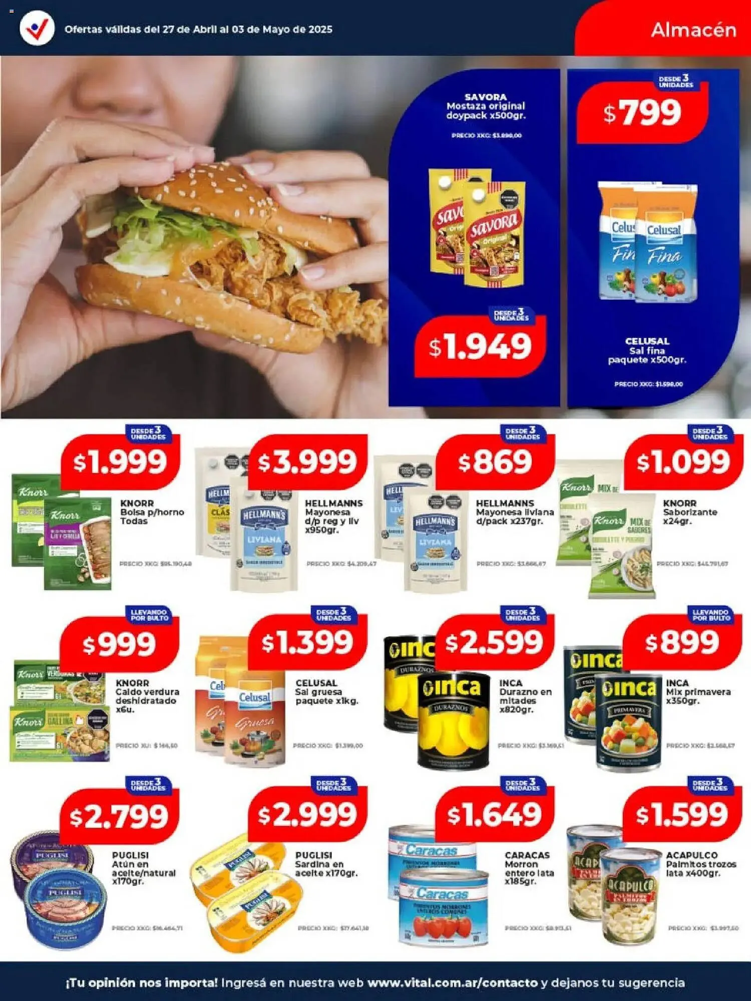Ofertas de Catálogo Supermayorista Vital 27 de abril al 3 de mayo 2026 - Página 13 del catálogo