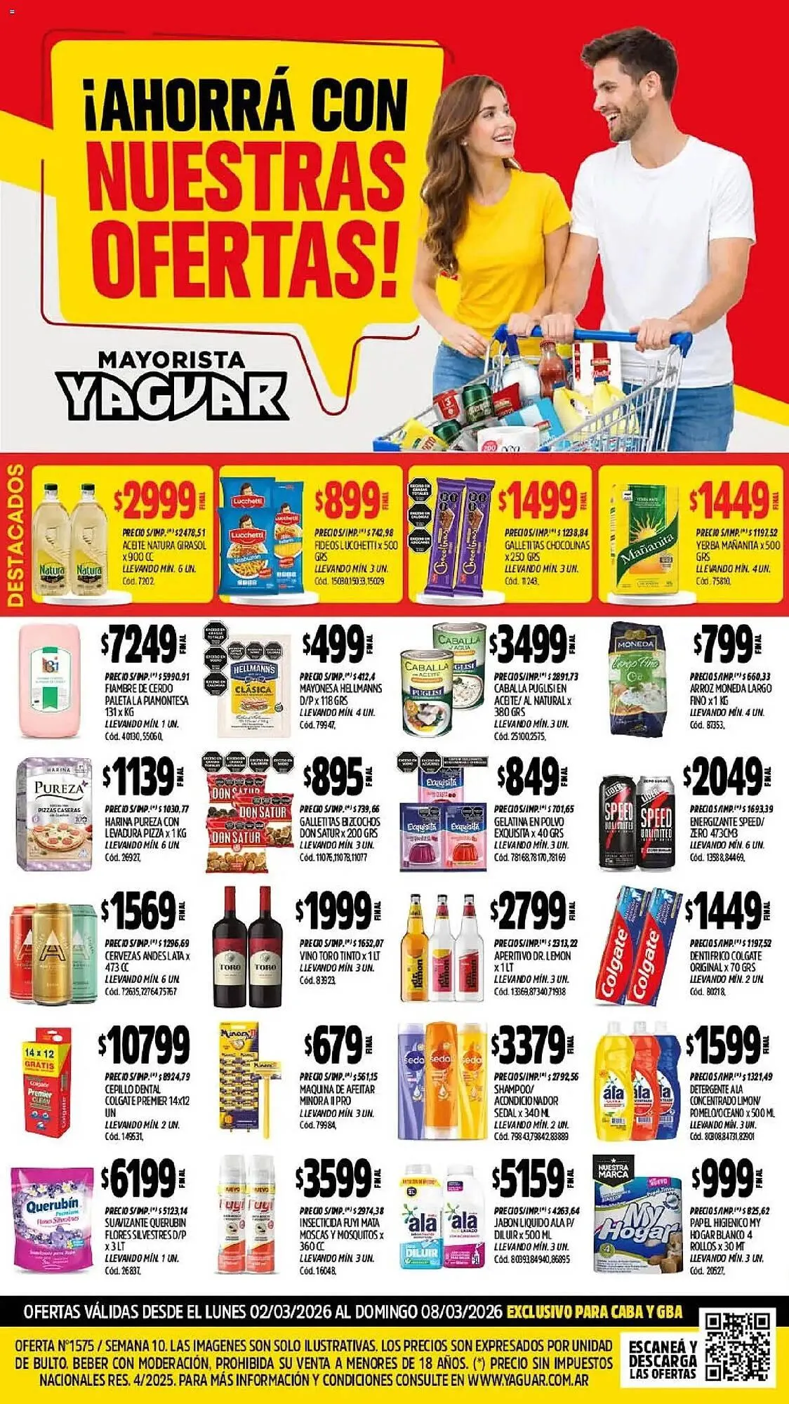 Ofertas de Catálogo Supermercados Yaguar 2 de marzo al 8 de marzo 2026 - Página 1 del catálogo