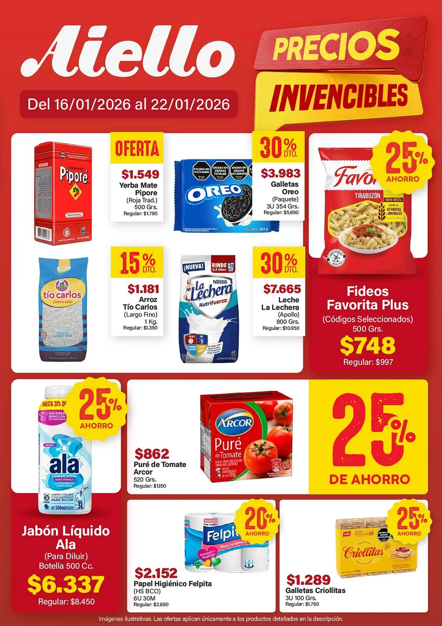 Ofertas de Catálogo Supermercados Aiello 16 de enero al 22 de enero 2026 - Página 1 del catálogo