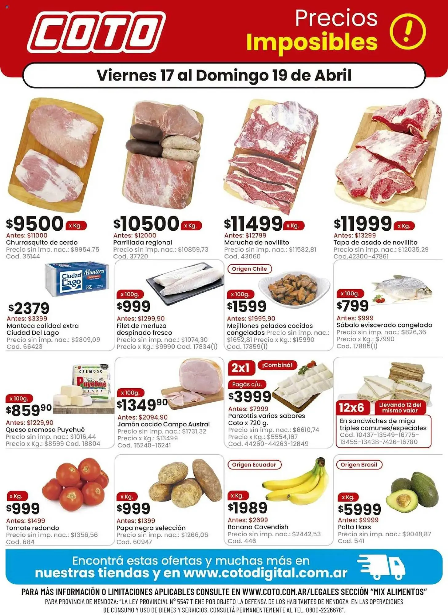 Ofertas de Catálogo Coto 17 de abril al 19 de abril 2026 - Página 1 del catálogo