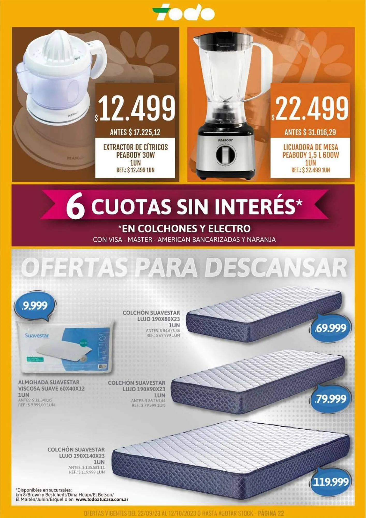 Ofertas de Catálogo Supermercados Todo 22 de septiembre al 12 de octubre 2023 - Página 22 del catálogo