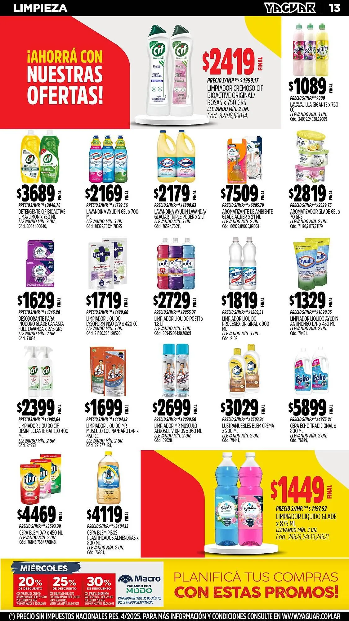 Ofertas de Catálogo Supermercados Yaguar 27 de octubre al 2 de noviembre 2025 - Página 13 del catálogo