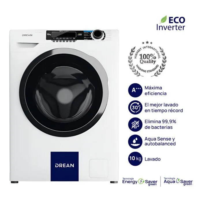 Lavarropas DREAN LFDR1012SB 10Kg 1200Rp