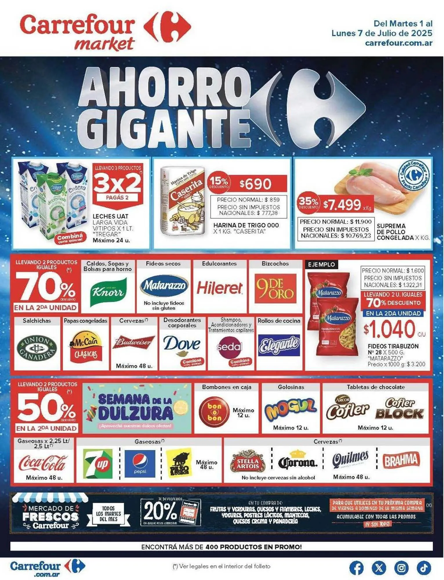 Ofertas de Catálogo Carrefour Market 1 de julio al 8 de julio 2025 - Página 1 del catálogo