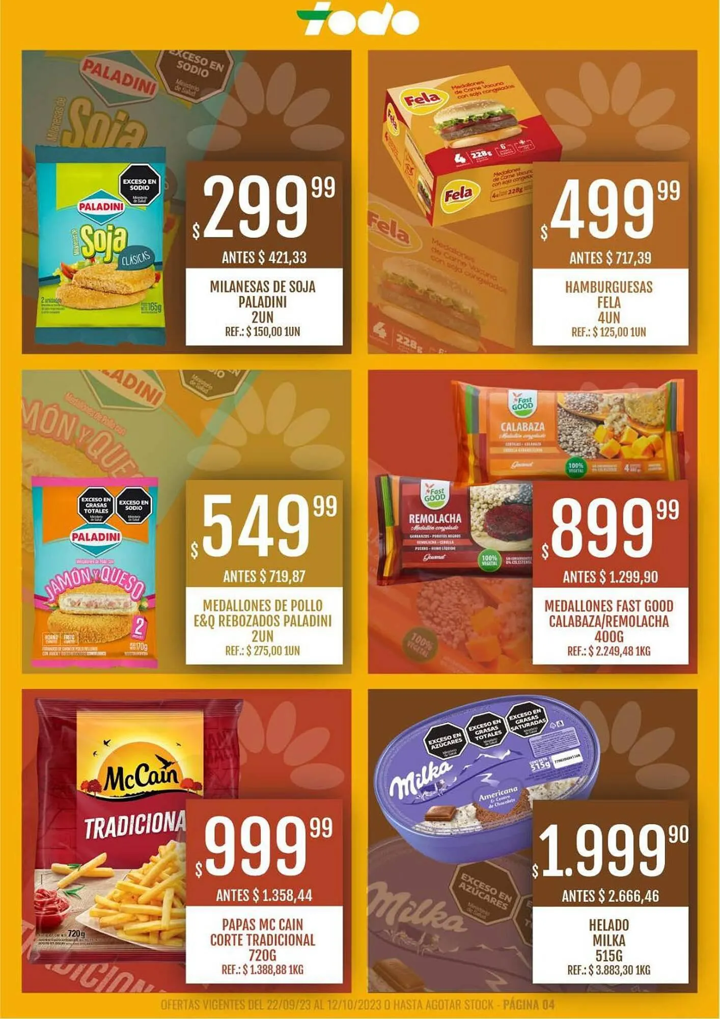 Ofertas de Catálogo Supermercados Todo 22 de septiembre al 12 de octubre 2023 - Página 4 del catálogo