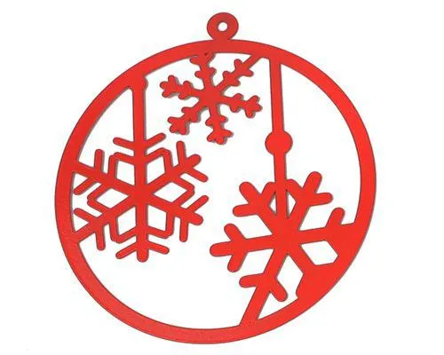 Colgante de árbol Copos Cotidiana rojo