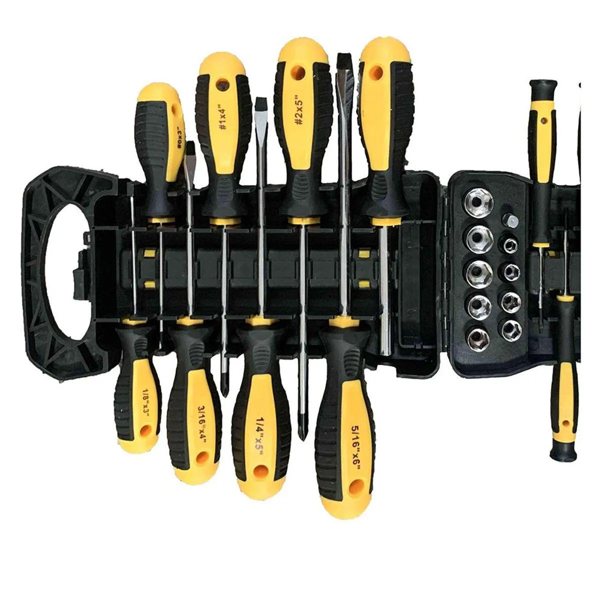 Set de Destornilladores Manual 74 Piezas + Bocallaves + Adaptadores Robust