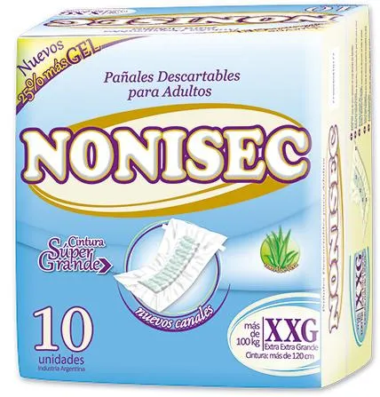 Pañales Nonisec Clasicos Unisex Xxg
