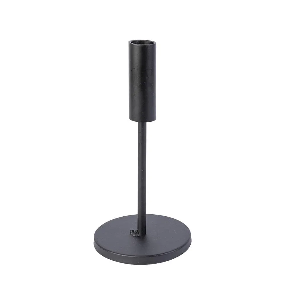 Candelabro Metalico Negro Chico Boho Simplicity Deco