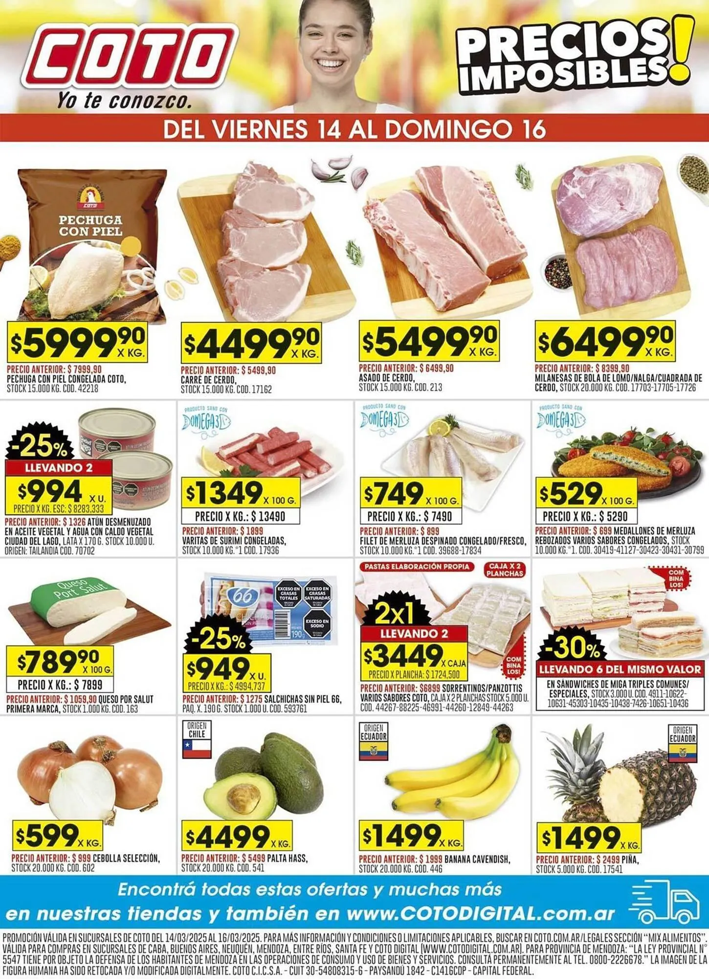 Ofertas de Catálogo Coto 14 de marzo al 16 de marzo 2025 - Página 1 del catálogo