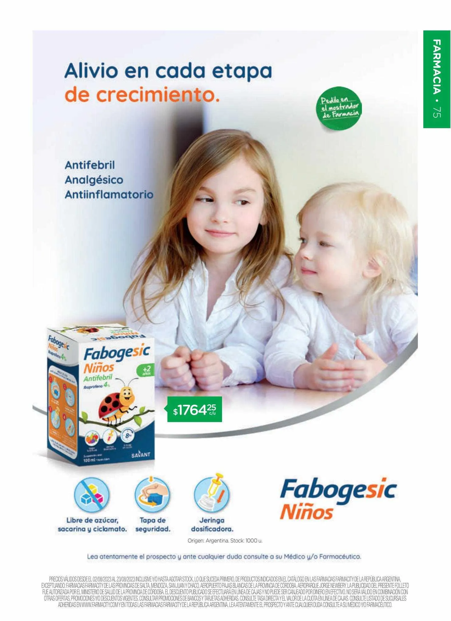 Ofertas de Catálogo Farmacity 1 de junio al 30 de septiembre 2023 - Página 75 del catálogo