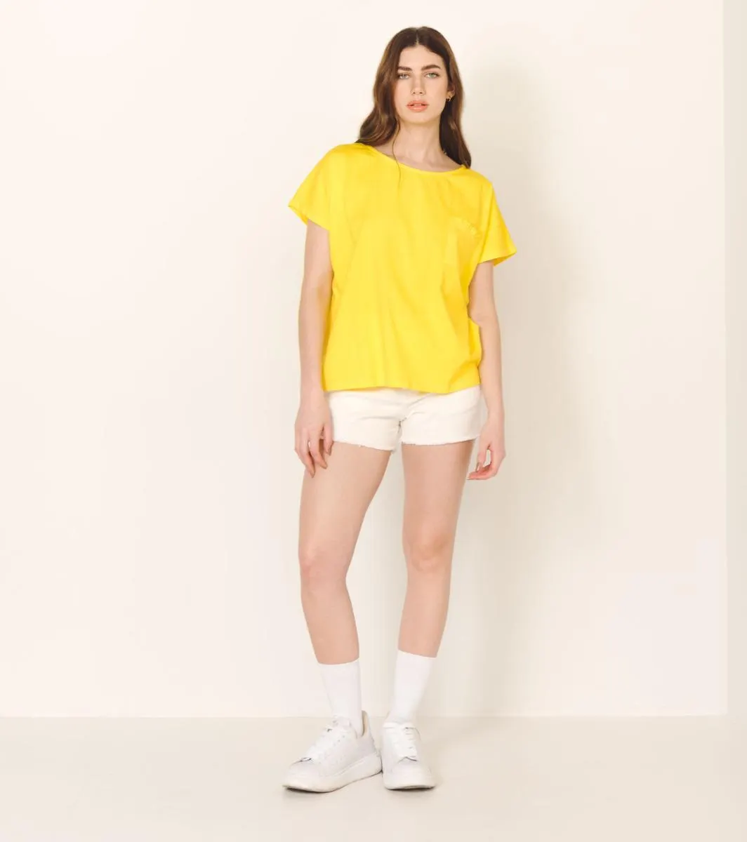 REMERA CORE POCKET RUFFLES