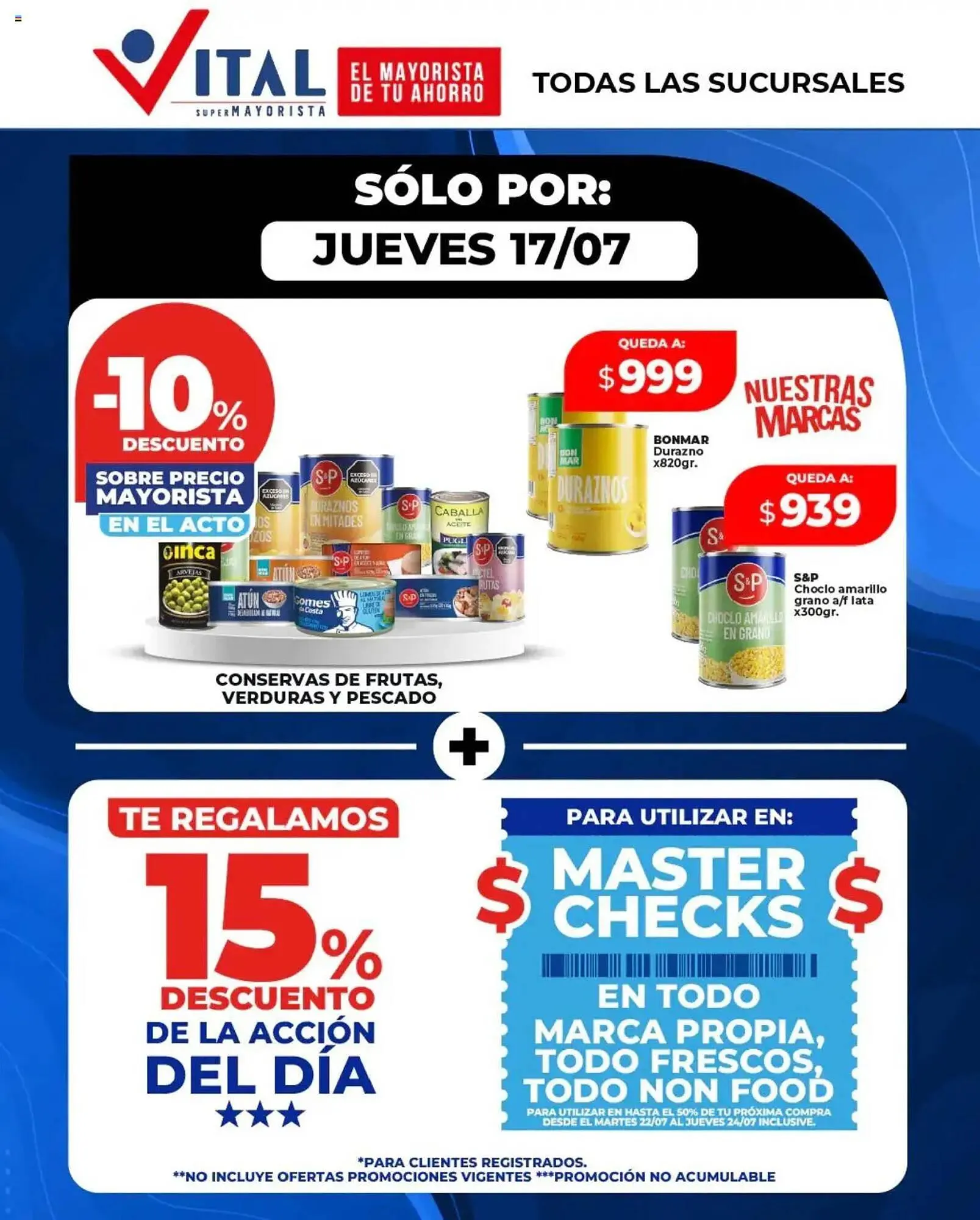 Ofertas de Catálogo Supermayorista Vital 17 de julio al 17 de julio 2025 - Página 1 del catálogo
