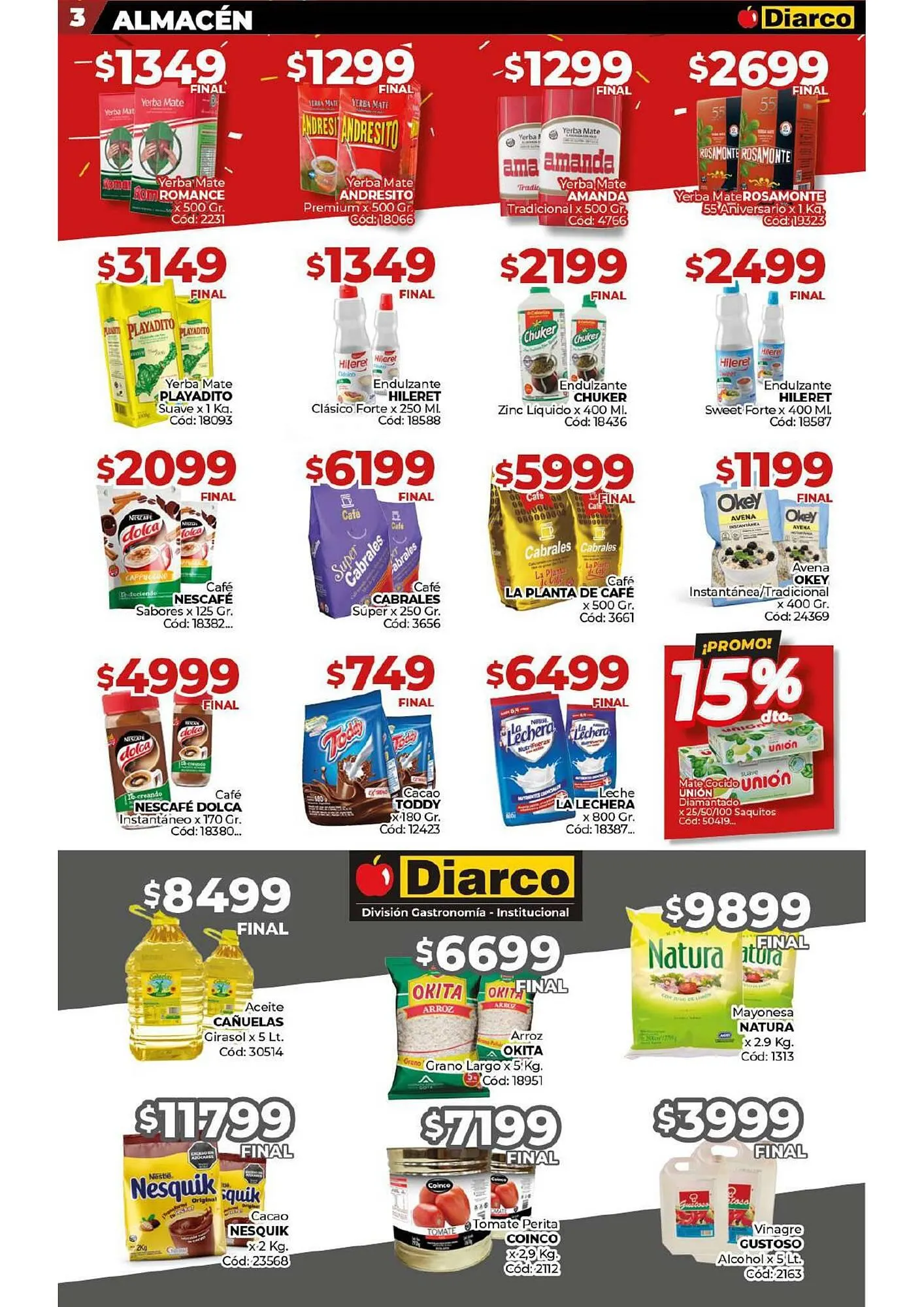 Ofertas de Catálogo Diarco 28 de octubre al 1 de noviembre 2024 - Página 3 del catálogo