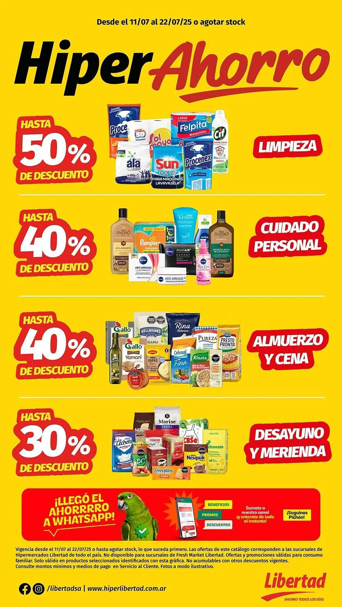 Ofertas de Catálogo Hipermercado Libertad 11 de julio al 22 de julio 2025 - Página 1 del catálogo