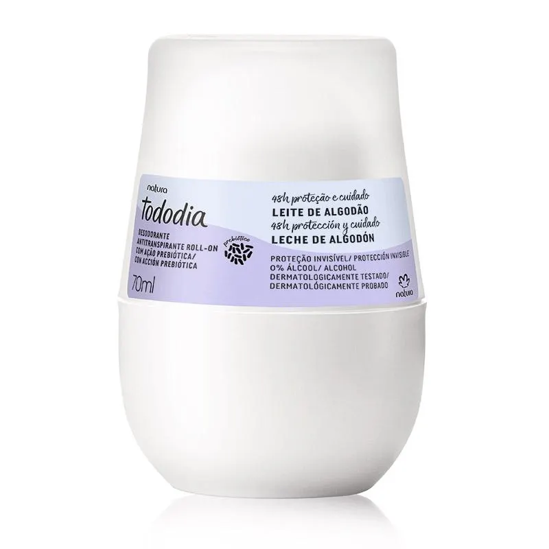 Desodorante roll on antitranspirante prebiótico