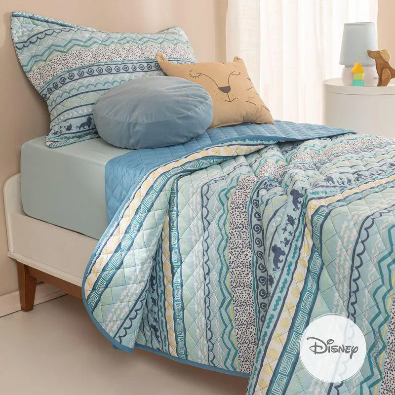 Cubrecama 1 Plaza Reversible Patch El Rey León