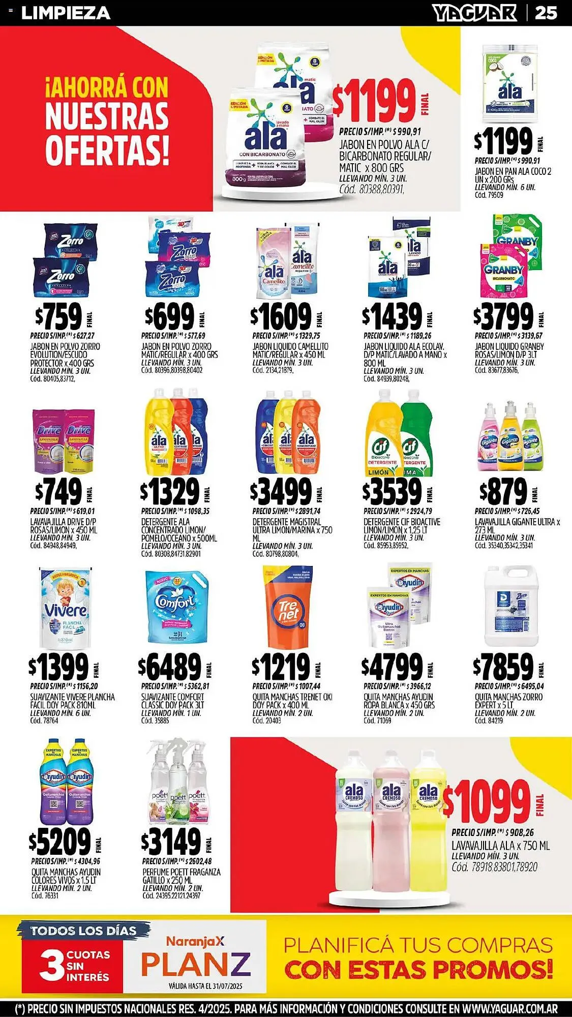 Ofertas de Catálogo Supermercados Yaguar 14 de julio al 20 de julio 2025 - Página 14 del catálogo