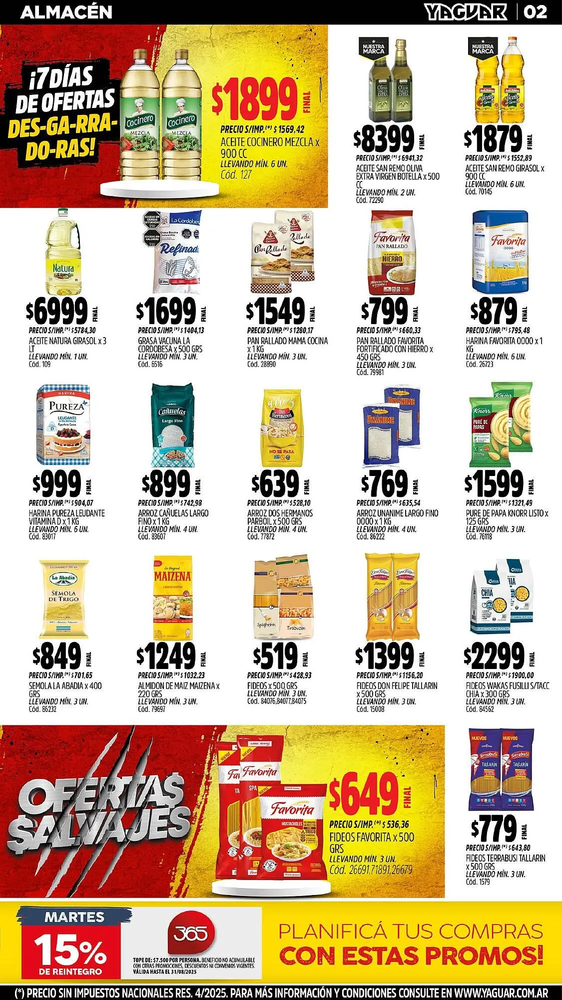 Ofertas de Catálogo Supermercados Yaguar 4 de agosto al 11 de agosto 2025 - Página 2 del catálogo