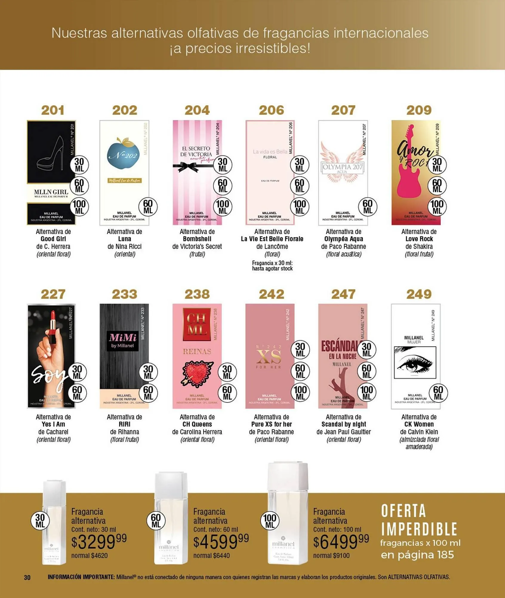 Ofertas de Catálogo Millanel Cosmética 18 de septiembre al 15 de octubre 2023 - Página 30 del catálogo