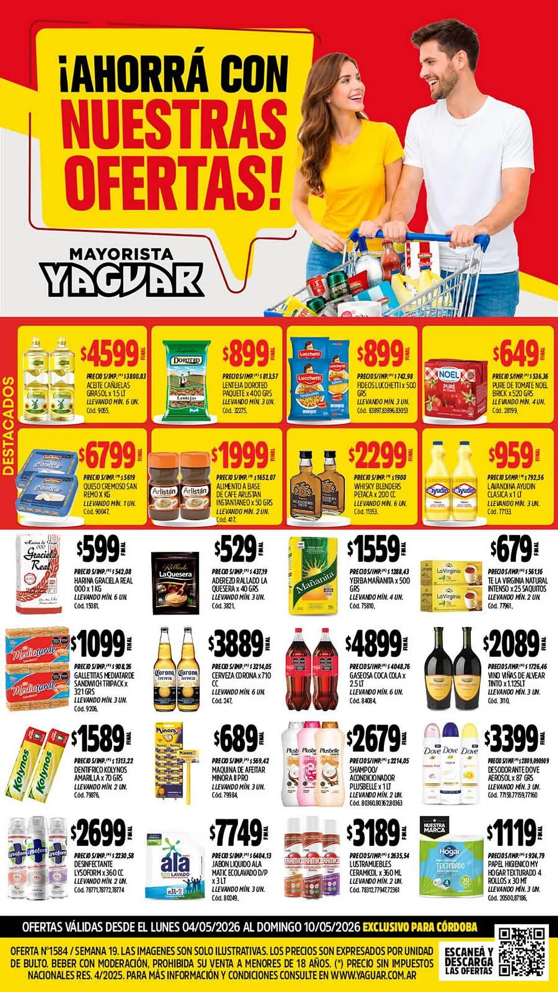 Ofertas de Catálogo Supermercados Yaguar 4 de mayo al 10 de mayo 2026 - Página 1 del catálogo