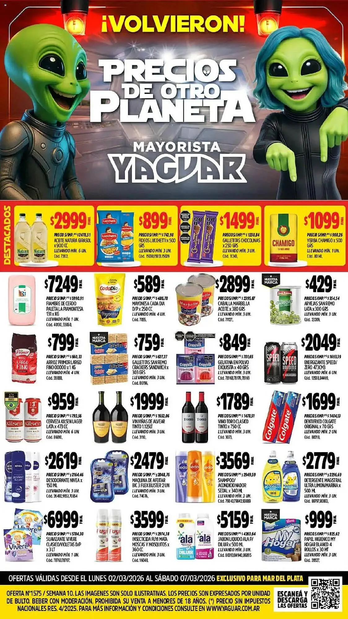 Ofertas de Catálogo Supermercados Yaguar 2 de marzo al 7 de marzo 2026 - Página 1 del catálogo